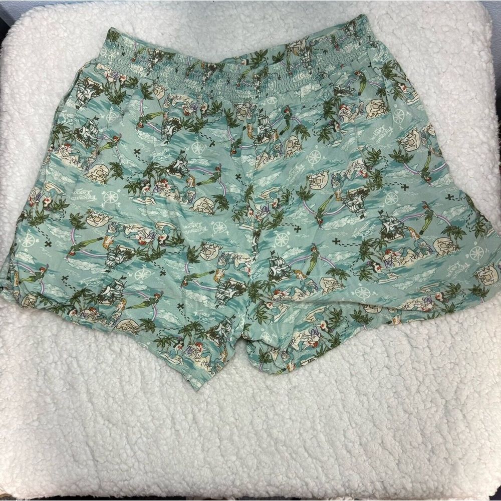Her Universe Disney Peter Pan Little Mermaid Lagoon High-Waisted Retro Shorts M